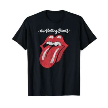 Authentic Rolling Stones Official Script Tongue T-Shirt - Celebrate Music's Legacy