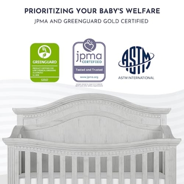 Elegant 5-In-1 Évolur Madison Crib in Antique Grey Mist