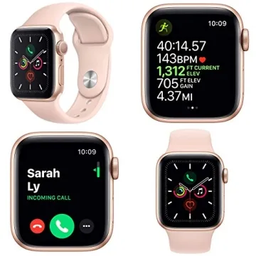 Renewed Apple Watch Series 4 GPS Gold Aluminum Pink Sand Band