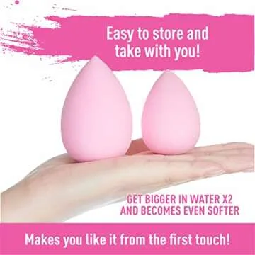 UNIITY ULTRA Soft MakeUp Sponge - Latex Free / Blending Beauty Sponge / Flawless for Liquid, Cream and Powder / Pink-colored Blender Sponge /