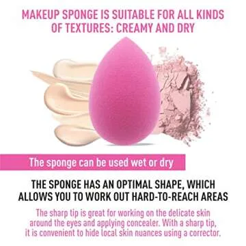 UNIITY ULTRA Soft MakeUp Sponge - Latex Free / Blending Beauty Sponge / Flawless for Liquid, Cream and Powder / Pink-colored Blender Sponge /
