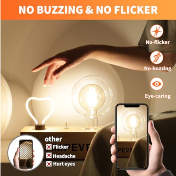 ALAMPEVER Dimmable LED Globe Bulbs, Stylish Lighting