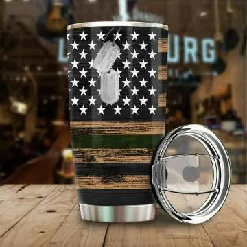 Custom US Army Tumbler Cup - Personalized 20oz Gift