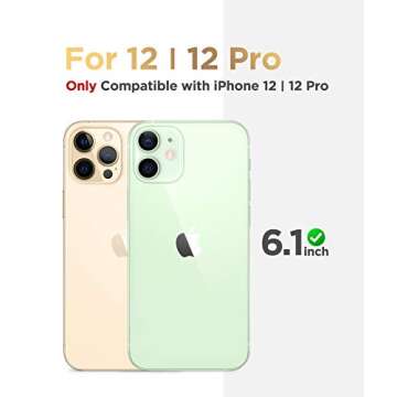 GVIEWIN for iPhone 12 Case and 12 Pro Case 6.1 Inch 2020, Marble Parttern Ultra Slim Thin Glossy Sof...