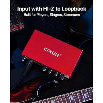 CIXUN 2i2 USB-C Audio Interface for PC/Mac Recording