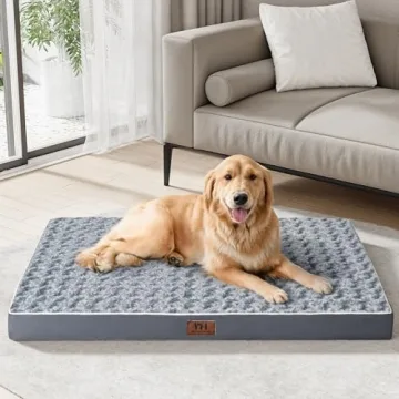 WESTERN HOME WH Large Dog Bed for Large Dogs, Dog Beds Large Sized Dog with Soft Rose Plush Removabl...