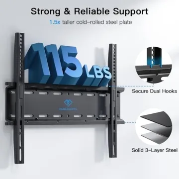 PERLESMITH Fixed TV Wall Mount for 26-60 inch TVs