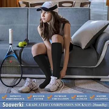 SOOVERKI Compression Socks - Supportive & Comfortable Circulation Socks