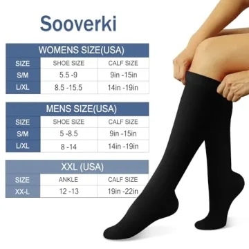 SOOVERKI Compression Socks - Supportive & Comfortable Circulation Socks