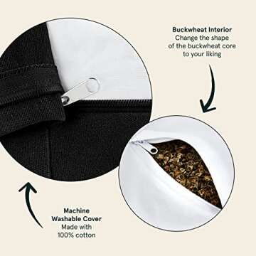 Retrospec Sedona Zafu Meditation Cushion - Eco-Friendly Yoga Pillow for Every Practice