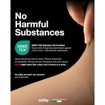 sofsy Italian-Made 40 Den Nude No Rip Opaque Skin Color Tights for Women | Soft, Run-Resistant High-...