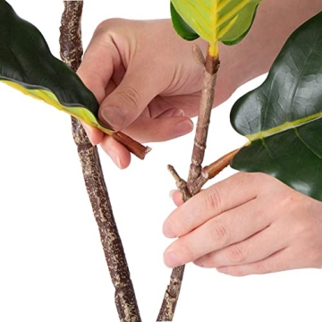 Fit Choice 3.33 Ft Fiddle Leaf Fig Artificial Tree - Polyester, No Watering Needed, Durable Quality