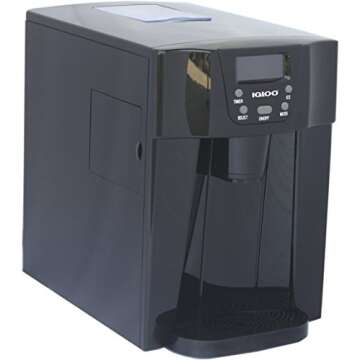 Frigidaire EFIC227-BLACK Countertop Compact Ice Maker and Water Dispenser, Black