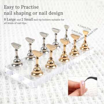 BQAN Transparent Acrylic Nail Holder for Nail Art