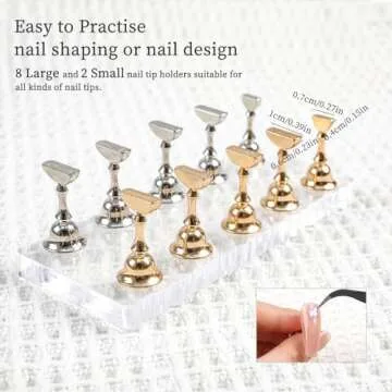 BQAN Transparent Acrylic Nail Holder for Nail Art