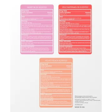 Touchland Power Mist Hydrating Hand Sanitizer Spray, JUICY 3-Pack (Watermelon, Peach, Berry), 500-Sprays each, 1Fl Oz Travel Size (Set of 3)