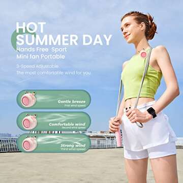 EZ Tuxedo 2023 Newst Personal Fans Portable Rechargeable,Cooling Air Outlet Hands Free Cooling Fan with 3 Speeds Bladeless Fan, Clip On with Clothing,Mini USB Fan for Indoor Outdoor (PINK)