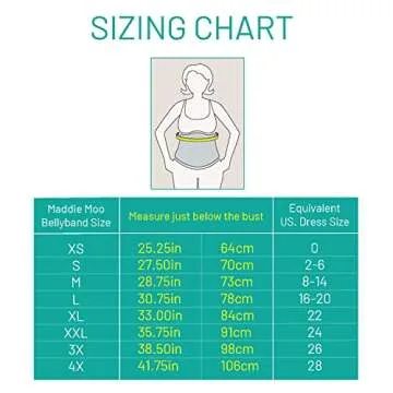 Maddie Moo Belly Bands - Available in 8 Sizes and 7 Colors. Maternity & Postpartum Shirt Extender 3 Packs for All Stages of Pregnancy