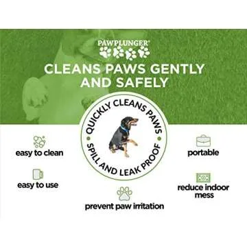 Paw Plunger – Dog Paw Cleaner - Dog and Puppy Essentials - Portable Dirty Paw Washer - Ideal for Medium Dogs - Black