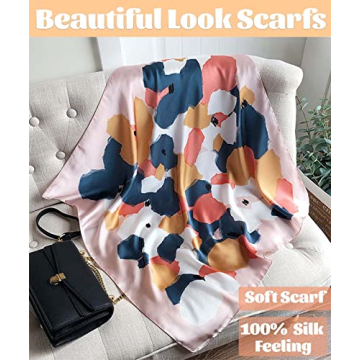 kcctoo 27.5" Mulberry Silk Feeling Head Scarf