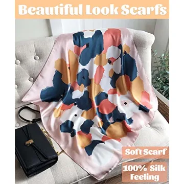 kcctoo 27.5" Mulberry Silk Feeling Head Scarf