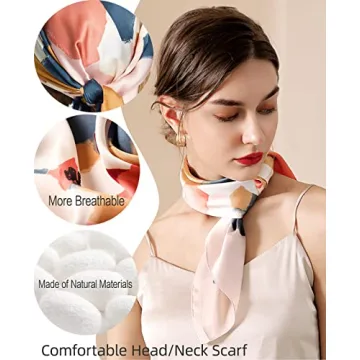 kcctoo 27.5" Mulberry Silk Feeling Head Scarf