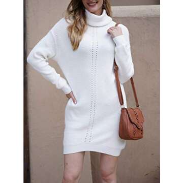 MissyLife Women Knitted Turtleneck Sweater Dress - Cozy Style
