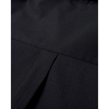 Men's Solid Black Oxford Shirt - Long Sleeve, Button-Down