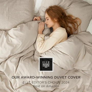 Bedsure Cotton Waffle Weave Duvet Cover for Comfort