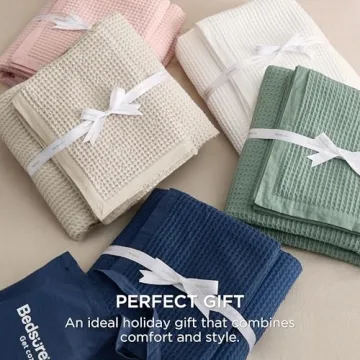 Bedsure Cotton Waffle Weave Duvet Cover for Comfort