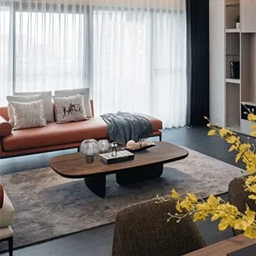 BAYCHEER 47" Walnut Rectangular Coffee Table - Elegant Design