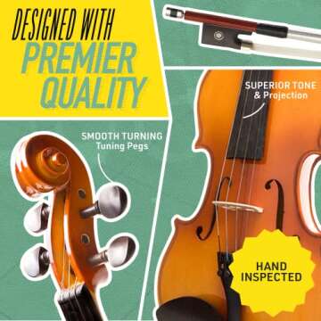 Mendini MV400 Full Size Violin Set - Perfect for Beginners