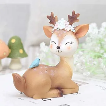 Adorable KEYUM 4 Pack Deer Figurines for All Occasions
