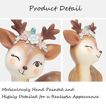 Adorable KEYUM 4 Pack Deer Figurines for All Occasions