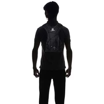 Salomon ACTIVE SKIN 4 Running Hydration Pack with flasks, BLACK, S