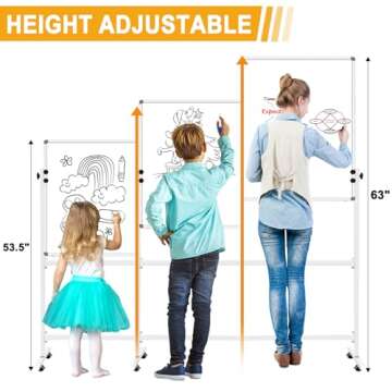 CALENBO Dry Erase Whiteboard with Adjustable Stand – Portable & Magnetic