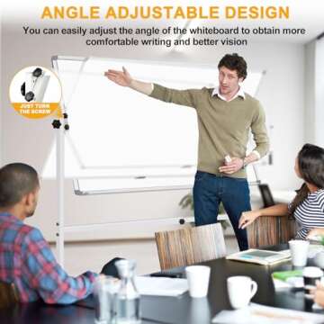 CALENBO Mobile Dry Erase Board with Adjustable Stand