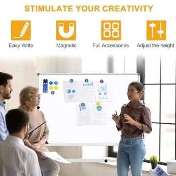 CALENBO Mobile Dry Erase Board with Adjustable Stand