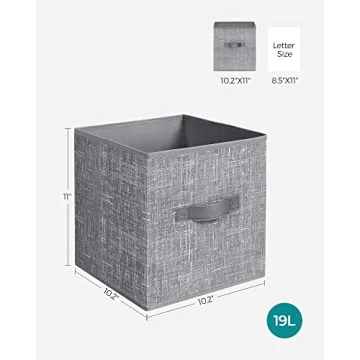 SONGMICS Set of 6 Stylish Storage Cubes for Organization
