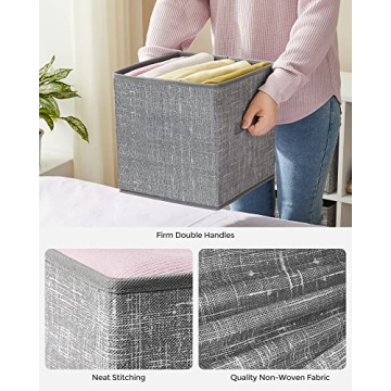 SONGMICS Set of 6 Stylish Storage Cubes for Organization