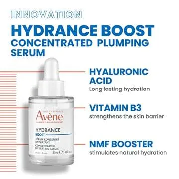 Avène Hydrance Boost Concentrated Hydrating Serum, 48 Hour Hydration, Hyaluronic Acid, 1.0 Fl Oz