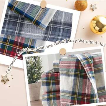 Comfort Spaces King Cotton Flannel Plaid Bedding Set