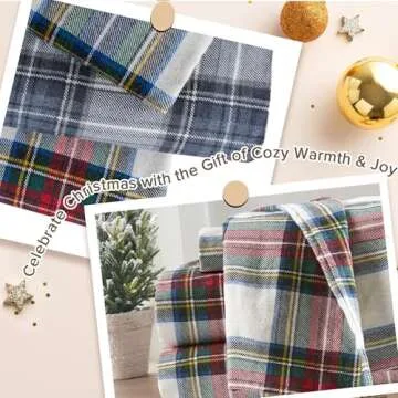 Comfort Spaces King Cotton Flannel Plaid Bedding Set