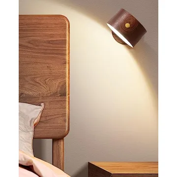 Chilvane Wooden Wall Sconce Rechargeable LED Lamp
