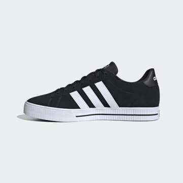 adidas Men's Daily 3.0 Skate Shoe, Black/White/Black, 12