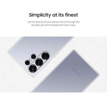 SAMSUNG Galaxy S25 Ultra Clear Phone Case, Transparent Protective Cover, Sleek and Smooth Design, Durable, US Version, EF-QS938CTEGUS