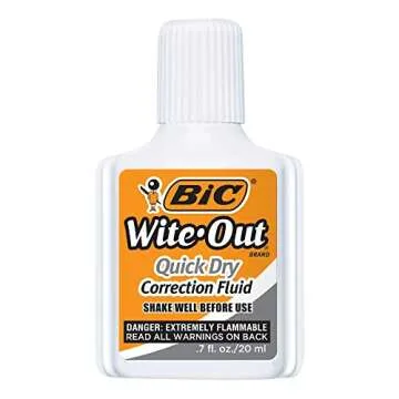 BIC Wite-Out Quick Dry Correction Fluid - 2 pack - white color writeout - white-out