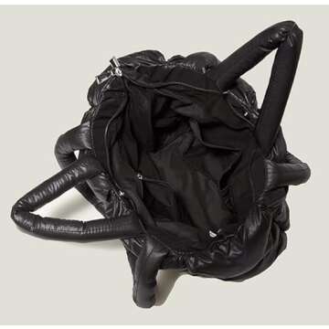 Puffer Shoulder Bag for Women Mini Down Satchel Hobo Bag Quilted Tote Bag Chic Purses 2024