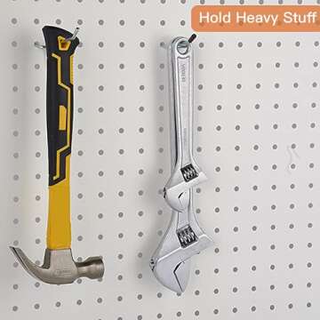 Rawall 2 Inch 50-Pack,Sturdy and Durable L Shape Galvanized Metal suitbale for 1/4 and 1/8 Pegboard Hooks with Rubber Tipped,Pegboard Hooks for Garage,Office,Kitchen,Store(Silver)