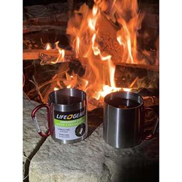 Life Gear 10 oz Stainless Steel Mug for Outdoor Adventures